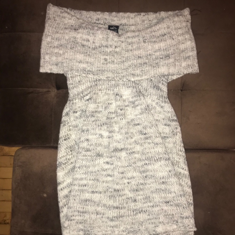 Large Off the Shoulder Knit Dress